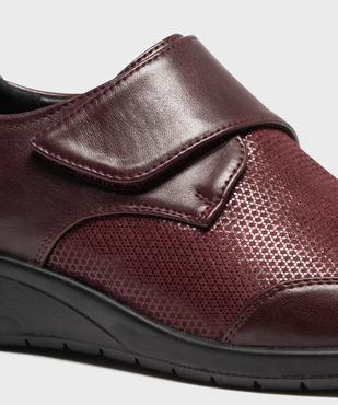 Derbies confort à scratch à talon compensé femme vue6 - G'FLEX - GEMO