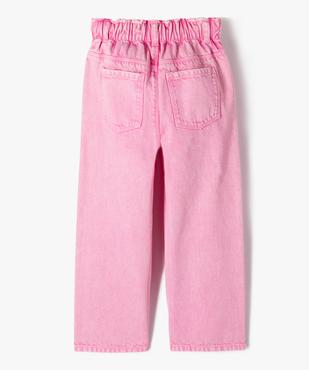 Jean wide leg avec ceinture élastique ajustable fille vue5 - GEMO (ENFANT) - GEMO