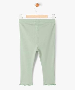 Legging en maille côtelée avec bas froncé bébé fille  vue3 - GEMO 4G BEBE - GEMO