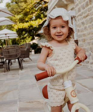Short en maille ajourée en coton biologique bébé fille vue4 - GEMO 4G BEBE - GEMO