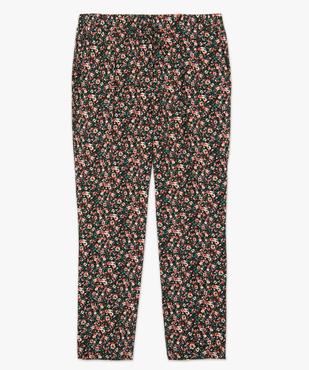Pantalon femme grande taille large et fluide imprimé à taille élastiquée vue4 - GEMO (G TAILLE) - GEMO
