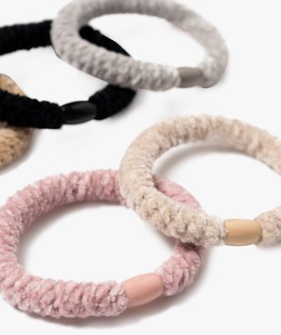 Elastiques cheveux en maille chenille femme (lot de 5) vue2 - GEMO (ACCESS) - GEMO