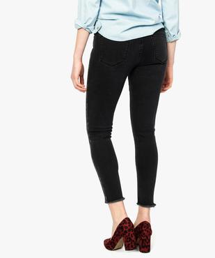 Jeans femme skinny finition frangée à bandes imprimées python vue3 - FOLLOW ME - GEMO
