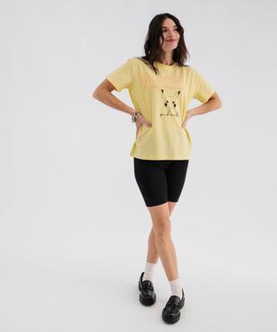 Tee-shirt manches courtes avec motif Pikachu femme - Pokemon vue4 - POKEMON - GEMO