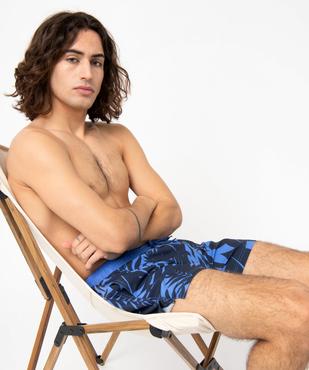 Short de bain homme à motifs feuillages vue1 - GEMO (PLAGE) - GEMO
