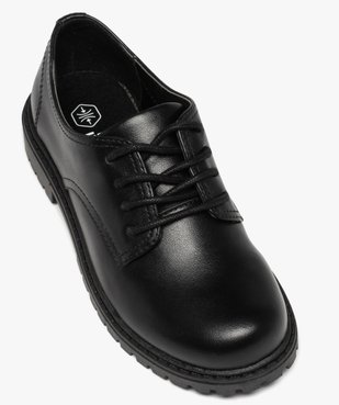 Derbies garçon unis à lacets et semelle crantée vue5 - GEMO (ENFANT) - GEMO