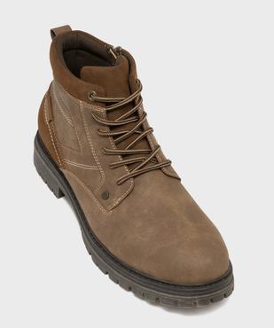 Boots esprit outdoor sur semelle crantée homme - URBAN STEPS vue5 - URBAN STEPS - GEMO