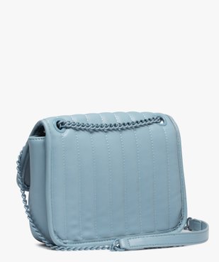 Sac femme avec rabat matelassé et bandoulière chaine vue2 - GEMO (ACCESS) - GEMO