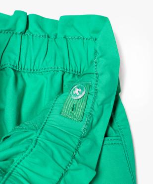 Short en toile taille haute avec ceinture à nouer fille vue2 - GEMO (ENFANT) - GEMO