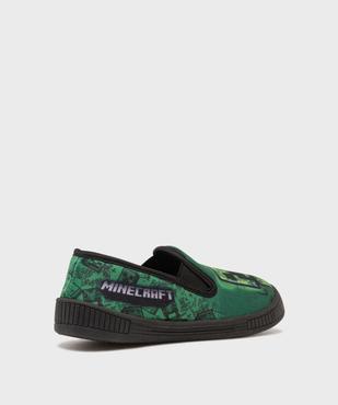 Chaussons en velours forme pantoufles imprimés garçon - Minecraft vue4 - MINECRAFT - GEMO