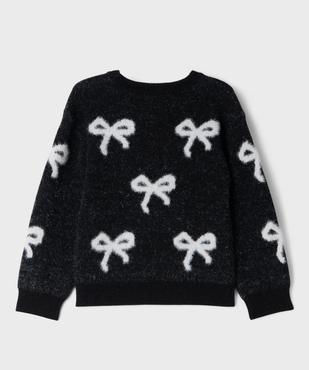 Pull douillet à motifs all over fille vue3 - GEMO (ENFANT) - GEMO