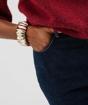 Jean Cropped stretch femme vue2 - GEMO 4G FEMME - GEMO