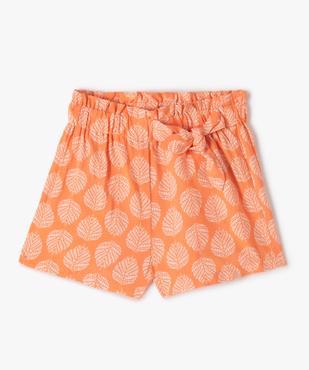 Short bébé fille imprimé à taille élastique vue1 - GEMO 4G BEBE - GEMO