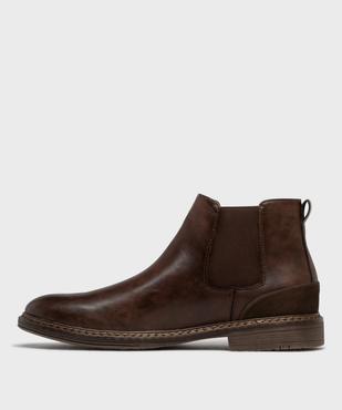 Chelsea boots avec empiècement au talon homme - Mario Baldano vue3 - MARIO BALDANO - GEMO
