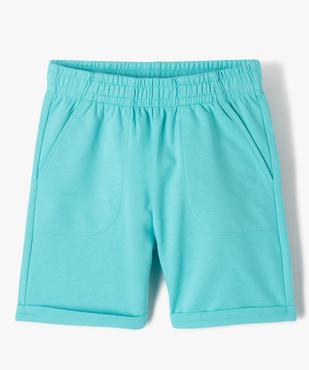 Short en maille légère avec revers garçon vue1 - GEMO (ENFANT) - GEMO