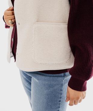 Gilet sans manches en maille sherpa femme grande taille vue2 - GEMO 4G GT - GEMO