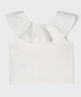 Débardeur avec large volant sur le col fille vue3 - GEMO (ENFANT) - GEMO