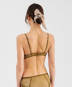 Soutien-gorge push-up en dentelle effet bustier femme vue3 - GEMO(HOMWR FEM) - GEMO