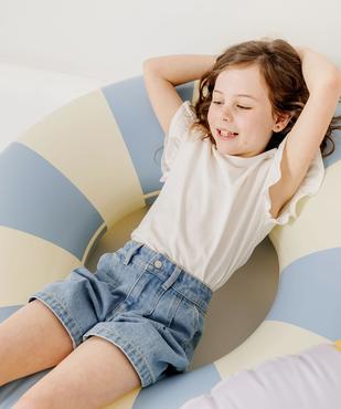 Short en jean ample en coton fille vue1 - GEMO (ENFANT) - GEMO
