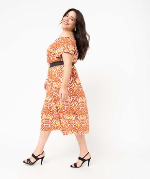 Robe femme grande taille en maille extensible et col smocké vue6 - GEMO (G TAILLE) - GEMO