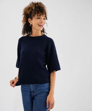 Pull manches courtes ample et douillet femme vue1 - GEMO(FEMME PAP) - GEMO