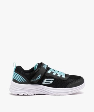 Baskets fille bicolores à paillettes et lacets en ruban élastique - Skechers vue1 - SKECHERS - GEMO