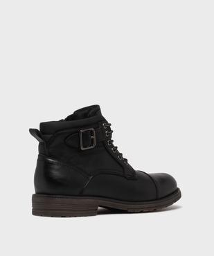 Boots mid-cut à semelle crantée, lacets et zip homme vue4 - MARIO BALDANO - GEMO