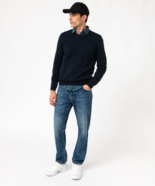 Pull homme à col rond en coton vue5 - GEMO (HOMME) - GEMO
