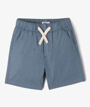 Bermuda en toile légère à taille élastiquée garçon vue1 - GEMO (ENFANT) - GEMO