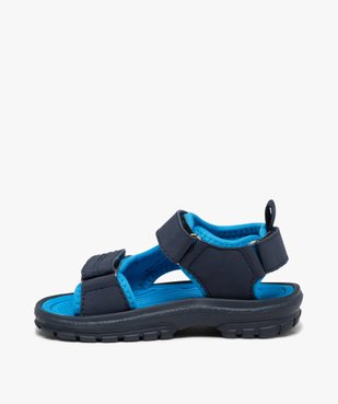 Sandales sport garçon bicolores à scratch vue3 - GEMO (ENFANT) - GEMO