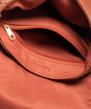 Sac besace avec anneau métallique sur le rabat femme vue3 - GEMO (ACCESS) - GEMO
