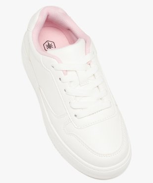 Baskets fille unies à lacets avec semelle épaisse vue5 - GEMO (ENFANT) - GEMO