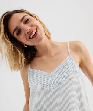 Débardeur à fines bretelles en seersucker femme vue4 - GEMO(FEMME PAP) - GEMO