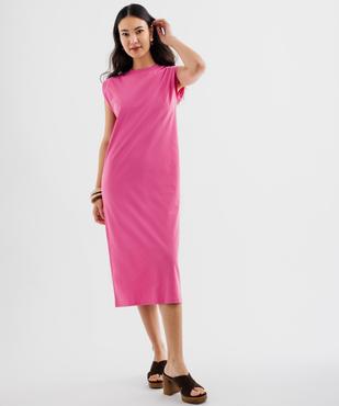 Robe longue sans manches en coton femme vue1 - GEMO 4G FEMME - GEMO