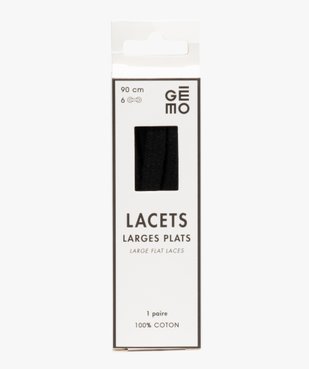 Lacets plats larges unis 90 cm (lot de 2) vue1 - GEMO(ENTRETIEN) - GEMO