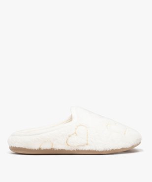 Chaussons femme mules douces brodées cœurs vue1 - GEMO(HOMWR FEM) - GEMO