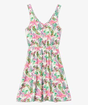 Robe femme à motifs fleuris avec double encolure V vue4 - GEMO(FEMME PAP) - GEMO