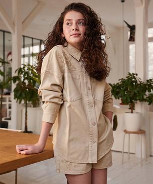 Veste fille avec motifs brodés - LuluCastagnette vue5 - LULUCASTAGNETTE - GEMO