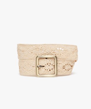Ceinture tressée avec motifs ajourés femme vue2 - GEMO (ACCESS) - GEMO