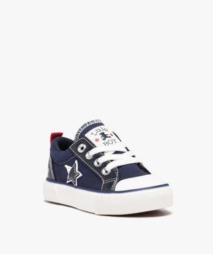 Baskets garçon en toile fermeture lacets et zip – LuluCastagnette vue2 - LULU CASTAGNETT - GEMO
