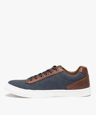 Baskets homme rétro en suédine bicolore vue3 - GEMO (CASUAL) - GEMO