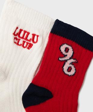 Chaussettes tige haute côtelée bébé garçon - LuluCastagnette (lot de 2) vue2 - LULUCASTAGNETTE - GEMO