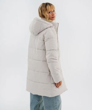 Doudoune mi-longue à capuche et col montant femme vue4 - GEMO 4G FEMME - GEMO