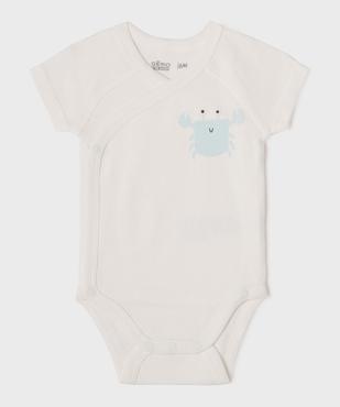 Body à manches courtes fermeture devant bébé garçon (lot de 3) vue3 - GEMO 4G BEBE - GEMO