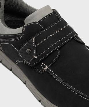 Chaussures bateau confort à scratch homme - G'Flex vue6 - G'FLEX - GEMO