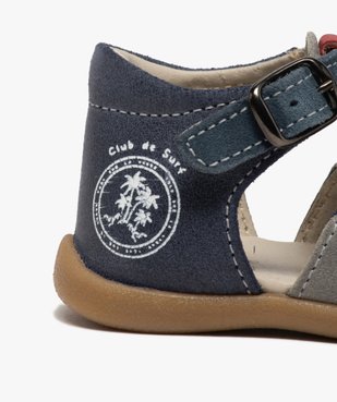 Sandales premiers pas bébé garçon dessus cuir vue6 - GEMO(BEBE DEBT) - GEMO