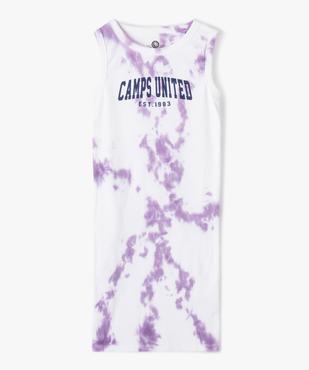 Robe fille en maille côtelée tie-and-dye - Camps United vue2 - CAMPS UNITED - GEMO