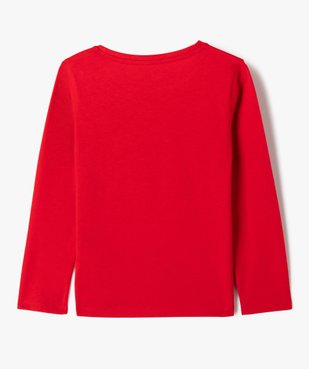 Tee-shirt manches longues spécial Noël fille vue3 - GEMO 4G FILLE - GEMO