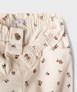 Pantalon en velours côtelé imprimé bébé fille - LuluCastagnette vue2 - LULUCASTAGNETTE - GEMO