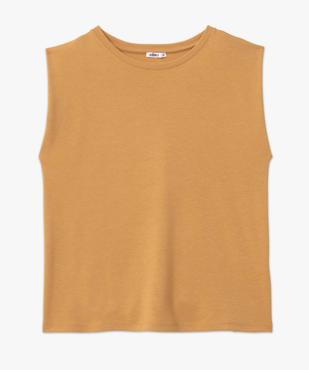Tee-shirt femme sans manches avec large col rond vue4 - GEMO(FEMME PAP) - GEMO